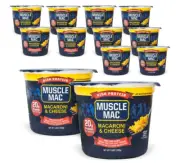 Muscle Mac Macaroni and Cheese Dinner with Real Cheese, Microwaveable, 20g of pr