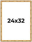 24x32 Frame Gold Bamboo Picture Frame - Complete Modern Photo Frame Includes UV