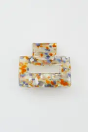 Orange Square Claw Clip