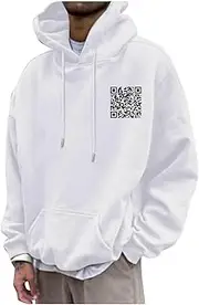 [Generic] Funny FU Qr Code Hoodie, Unisex Qr Code Hoodie F You, QR Scan Code Joke Funny Hoodie Winter Thick Sweatshirt Unisex