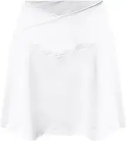 [Generic] Skorts Skirts for Women with Pockets Crossover High Waisted Athletic Golf Skorts Tennis Pleated Mini Skirt Workout Sport