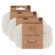 3x Eco Basics Soap Riser/Dish Elevator Holder Storage Bath/Sink Organiser Cream