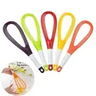 Flat Whisk Egg 2-In-1 Manual Frother Beater Collapsible Balloon Egg Foldable