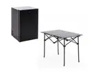 110L Upright Fridge With Freezer 12V / 24V + Portable Alloy Camping Table