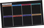 SHINEOFI Magnetic Schedule Fridge Magnetic Calendar Dry Erase Monthly Calendar Fridge Calendar Magnetic Plan Board Whiteboard Magnetic Refrigerator Weekly Planner White Board Black Pp