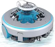 Cordless Robotic Pool Cleaner, Automatic Rechargeable Robot Pool Vacuum, Intelligent Cleaning Underwater Cleaning Suction Machine, 4000mAh, for Above-Ground Swimming Pool Up to 540+Sq Ft