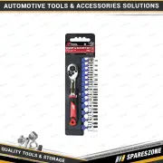 14 Pcs of PK Tool 1/4 Inch Drive 150mm Metric Cr-V Socket & Ratchet Set