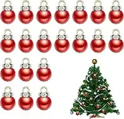 Pack of 20 Miniature Decoration Christmas Miniature Gnome Accessories Miniature Christmas Miniature Christmas Tree Baubles Made of Plastic Mini Christmas Tree Baubles Christmas Baubles DIY Earrings