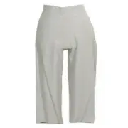 EILEEN FISHER Silver Gray Washable Stretch Crepe Slim Capri Pants PS