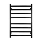 912X620X120 Mm Square Nero Black Electric Heated Towel Rack 8 Bars