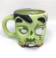 ThinkGeek Green Zombie Frankenstein Monster Head Ceramic Mug Halloween