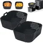 Air Fryer Silicone Liners Pot For Ninja SL400 Double Stack AF451 9.5L 2PCS