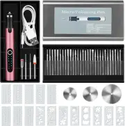 Engraving Pen with 37 Bits, USB Rechargeable Cordless Engraving Machine with Box