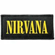 NIRVANA CLASSIC LOGO WOVEN SEW OR IRON ON PACKED PATCH OFFICIALLY LICENSED
