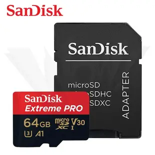 SANDISK Extreme PRO 32G 64G V30 micro SD U3 UHS-I 高速 記憶卡