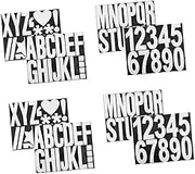PENIKOKO 8 Sheets Box Sticky Alphabet and Number Stickers for Trash Cans Personalize Mailbox Letters and Numbers for Outdoor Use and Unique Design for Address Labeling