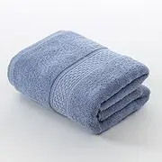 Xiao Hua 4-Piece Deluxe Bath Towel Set, (27.5 x 55 inches) 100% Ring Spun Cotton, Lightweight and Highly Absorbent Quick Drying Towel, Perfect for Daily use (Blue Gray)