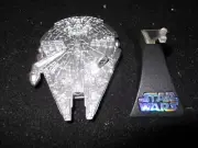 Star Wars TITANIUM COLLECTION die-cast SILVER MILLENIUM FALCON loose nice!