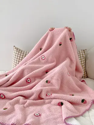 百變刺繡絨毯 雙面絨毛四季毯 舒適保暖辦公午休毯 (4.6折)