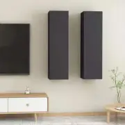 NNEVL TV Cabinets 2 pcs Grey 30.5x30x110 cm Chipboard