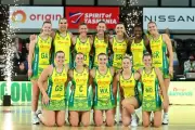 NETBALL DIAMONDS AUSTRALIA CHAMPION TEAM PLAYER POSTER,WORLD CUP, BARGAIN,1