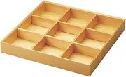 Kazumi Ki, Mini Kutsukiri, Bento Box, Body and Divider Set, 12.2 x 12.2 x 1.9 inches (31 x 31 x 4.8 cm)
