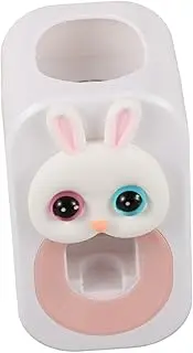 DRESSOOS Squeeze Toothpaste Artifact Toothpaste Squeezer for Toothbrush Toothpaste Stand Wall Mounted Toothbrush Holders Toothpaste Pusher Bathroom Toothpaste Holder Plastic Pink