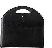 [Chalk Factory] Full Grain Leather Portable Sleeve/Bag/Slipcase for Dell Latitude V3440 14-inch Laptop #OR (Black)
