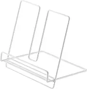 Kitchen Counter Cookbook Stand,Book Display Stand,Foldable Metal Pad Bracket Book Stand Display Stand (White)
