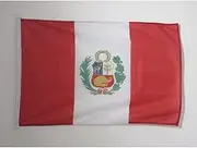 Peru Nautical Flag 18'' x 12'' - Peruvian Flags 30 x 45 cm - Banner 12x18 in for Boat - AZ FLAG