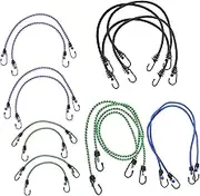 WHAMVOX 20pcs Heavy Duty Bungee Cords Assorted for Outdoor Use Durable Elastic Straps with Hooks for DIY Crafts Cargo Tie Downs and Home Storage Random Color