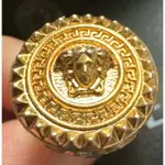 ♠︎非賣品♠︎ VERSACE 范思哲 凡賽斯 水晶 MEDUSA 戒指 尺寸19 二手正品 ☻不議價☻