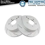 Rear Performance Drilled Slotted G-Coated Disc Brake Rotor Pair for GM SUV (for: Suzuki)