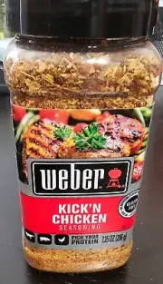 1 Weber Kick 'n Chicken Seasoning Spice Meat Rub 7.25oz shaker 11/02/23