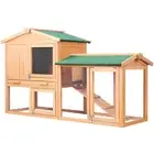 Chicken Coop Rabbit Hutch 138cm x 44cm x 85cm Large Chicken Coop House Run Cage