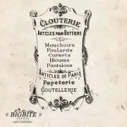 WATER DECAL: French Vintage Articles de Paris Ad (Furniture Print Transfer) #022