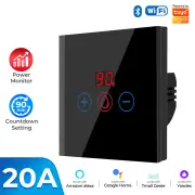 Smart WiFi Water Heater Control Device 20A High Power Compatible with Alexa Voice Control Timer Function Energy Consumpt
