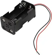 IsMwav Black Tow Layers 4 x 1.5V AA Batteries Battery Holder Case Box w Wire Leads