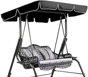 Garden Swing Canopy Replacement, Waterproof Garden Swing Chair Canopy Cover,2 & 3 Seater Hammock Cover Top for Outdoor Patio,Garden,Poolside,Green,249x185x18cm