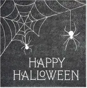 American Greetings 50-Count 5 in. x 5 in. Beverage Napkins, Spiderweb Halloween