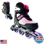Children's Kid's Adjustable Inline Skates Roller Skates 2 in 1 Inline Skate R