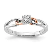 14K Two-Tone Lab Grown Diamond Cluster Ring Size 7 2.38 gram Gift for Mother
