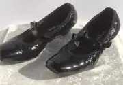 Paul Green Black Patent Leather Mary Jane Heel Sz 8 M "Alec" NEW