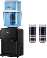 Devanti Water Cooler Dispenser 22L Bench Top Chiller Purifier Filter Cold Black