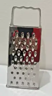 Norpro Stainless Steel Grater with Handle 9.5 Inches 4 sided Multi sized Blades