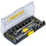 VAC3321 32-Piece Metric Ratcheting Wrench and Socket Set, 1/4-Inch Ratchet, E...