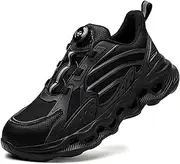 [SDEQA] Steel Toe Cap Trainers for Men Women Safety Trainers Work Shoes Construction Industrial Sneakers Lightweight Puncture Proof Breathable Footwear