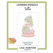 Lisa Horton Crafts A6 Layering Stencil-Tiered Cake