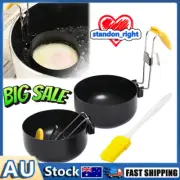 Egg Boiler Stainless Steel Egg Cooker Collapsible Hang Ear Poached Egg Cup GY