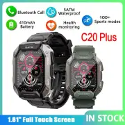Smart Watch Men's Military Bluetooth Call Sports Fitness Tracker 5ATM Waterproof